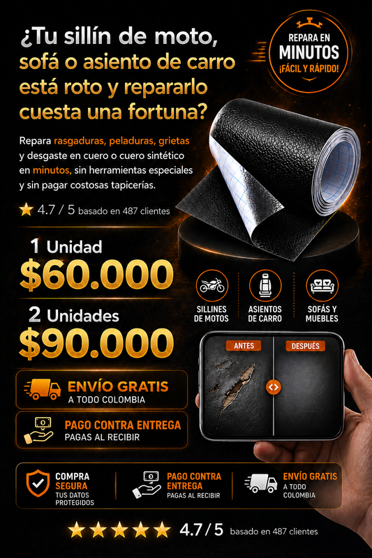 SUPER CUERO DE REPARACION ADHESIVO